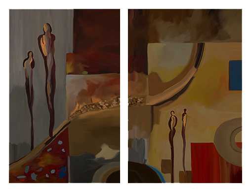 tablouri abstracte - Intalnire